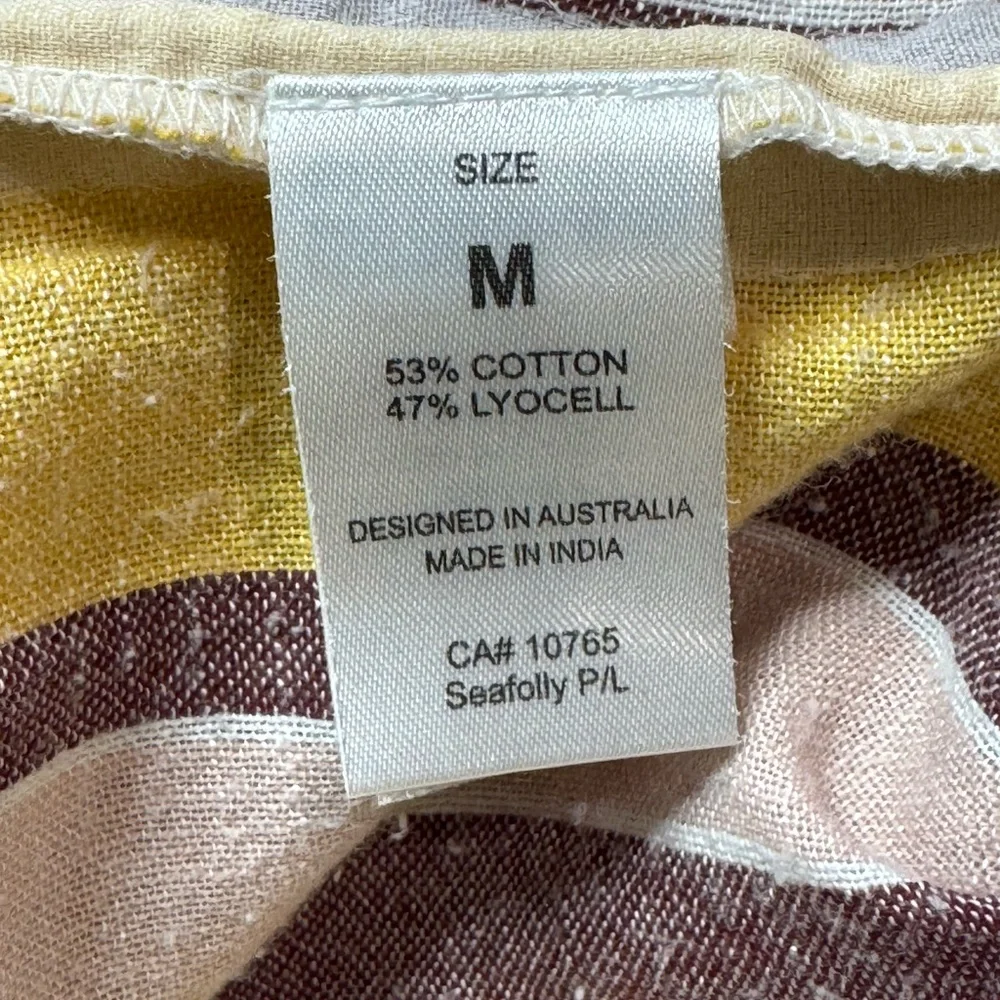 Anthropologie Seafolly Talia Striped Cropped Pants size M - Picture 6 of 11